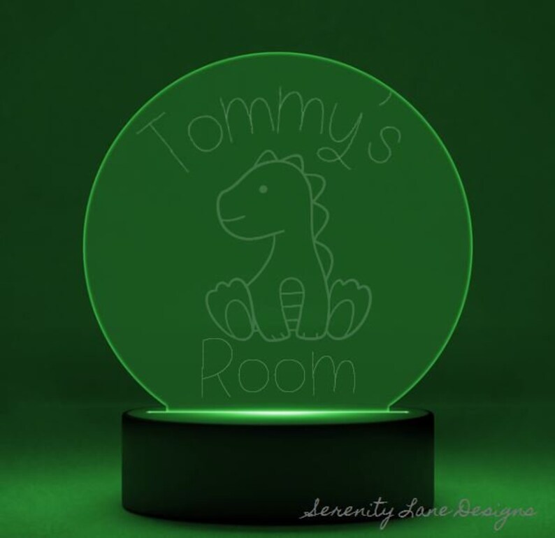 Kid's Room LED night light engraved acrylic Choose your animal customizable design image 1