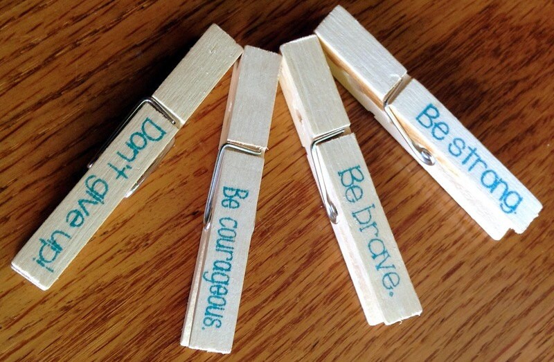 Decorative clothespins hand stamped clips. Etsy