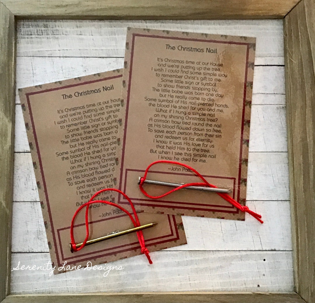 Christmas Nail Ornament, Reason for the Season, Christmas Poem - Etsy