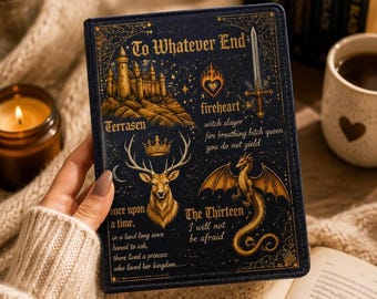 Kindle-fodral i glas från Throne, Fireheart Aelin Rowan Tog Romantasy Book Lover Terrasen To Whatever End Paperwhite E-läsare, Bokliknande merchandise