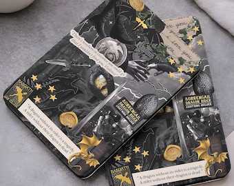 Fourth Wing Inspired Kindle Case, Dragon Rider Fantasy E-reader Cover, Basgiath War College Bookish Gift, Romantasy Kindle Cover
