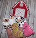 Farm finger puppets and case embroidery design digital instant download 