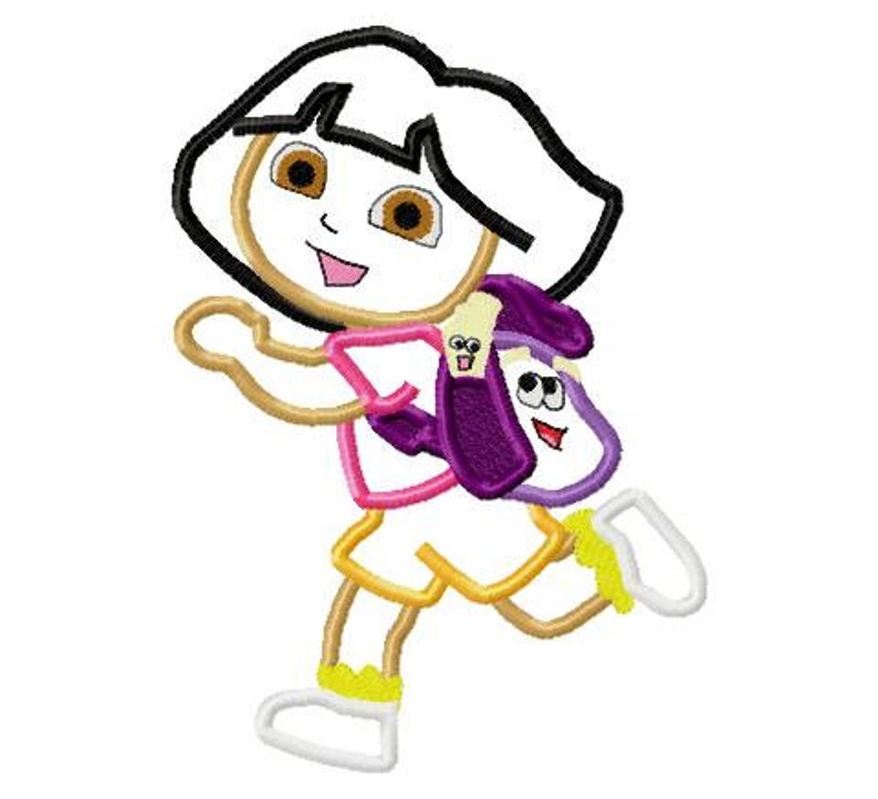 Dora the Explorer Applique Design 4x4 5x7 and 6x10 Hoop Etsy