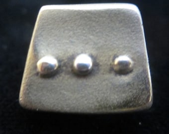 1997 DEBORAH ARMSTRONG Deco Look Sterling Post Earrings