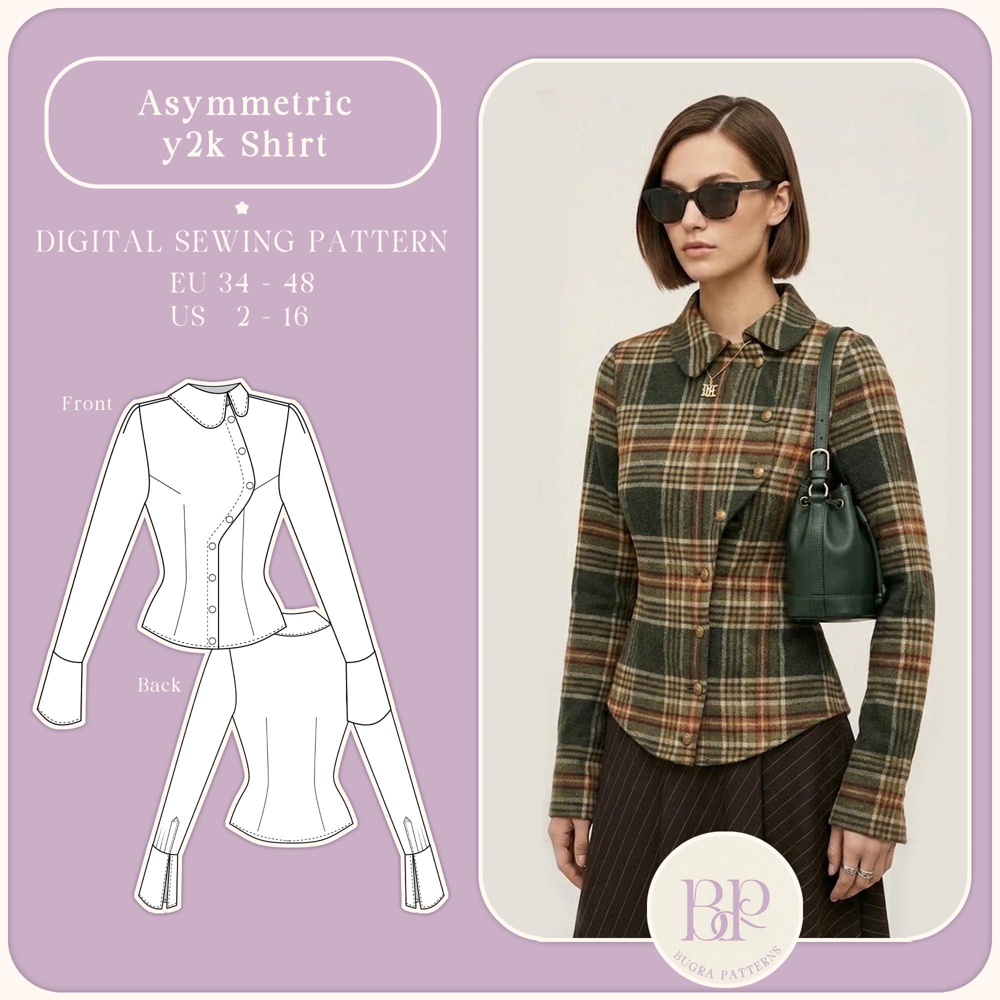 Asymmetrical Top Y2k - Etsy