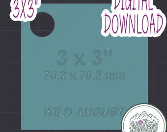 Gabarit de découpe 3D imprimable (STL) 3x3 | Plaque d'alignement pour guillotine | Guide de découpe pour bloc-notes et papier | Téléchargement numérique