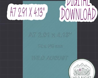 Gabarit de découpe imprimable 3D A7 (74 x 105 mm) - Fichier STL | Plaque d'alignement pour guillotine | Guide de découpe pour bloc-notes et papier | Téléchargement numérique