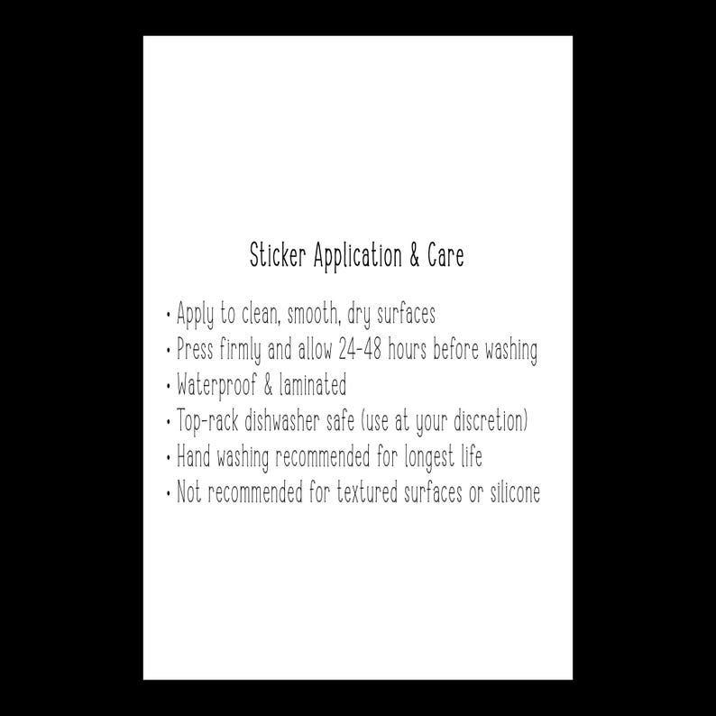 Sticker Application & Care