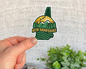New Hampshire White Mountains Sticker, Waterproof Outdoor Adventure Decal