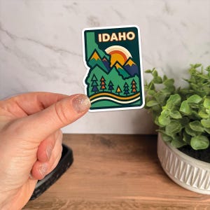 Idaho Sticker, Waterproof Vinyl State Decal, Scenic Outdoor afbeelding 1