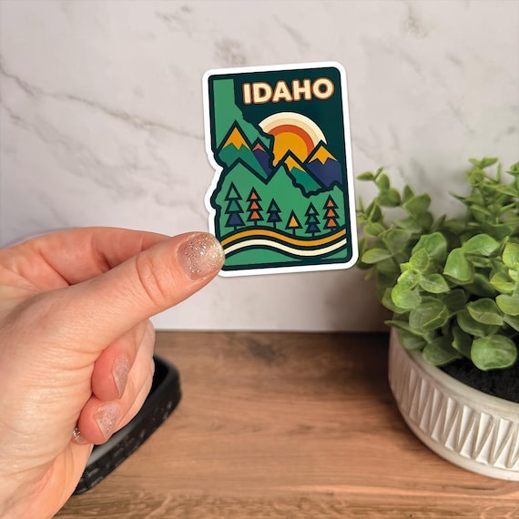 Idaho Sticker, Waterproof Vinyl State Decal, Scenic Outdoor