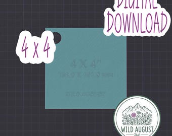 Gabarit de découpe 3D imprimable 4x4" (STL) | Plaque d'alignement pour guillotine | Guide de découpe pour bloc-notes et papier | Téléchargement numérique