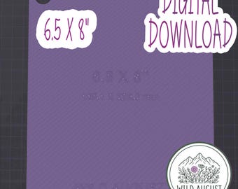 Gabarit de découpe imprimable en 3D (STL) 6,5 x 8 pouces | Plaque d'alignement pour guillotine | Guide de découpe pour bloc-notes et papier | Téléchargement numérique