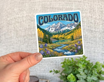 Colorado Sticker: Travel Badge Design (Waterproof, Matte Finish)