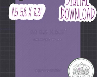 Gabarit de découpe 3D imprimable A5 (14,8 x 21 cm) - Fichier STL | Plaque d'alignement pour guillotine | Guide de découpe pour bloc-notes et papier | Téléchargement numérique