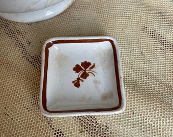 Antique Ironstone Butter Pat