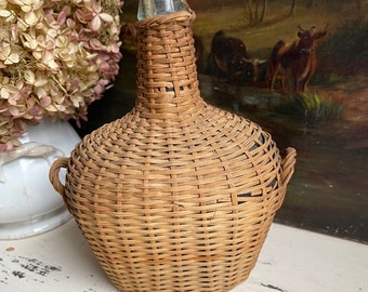 Vintage Wicker Covered Demi John