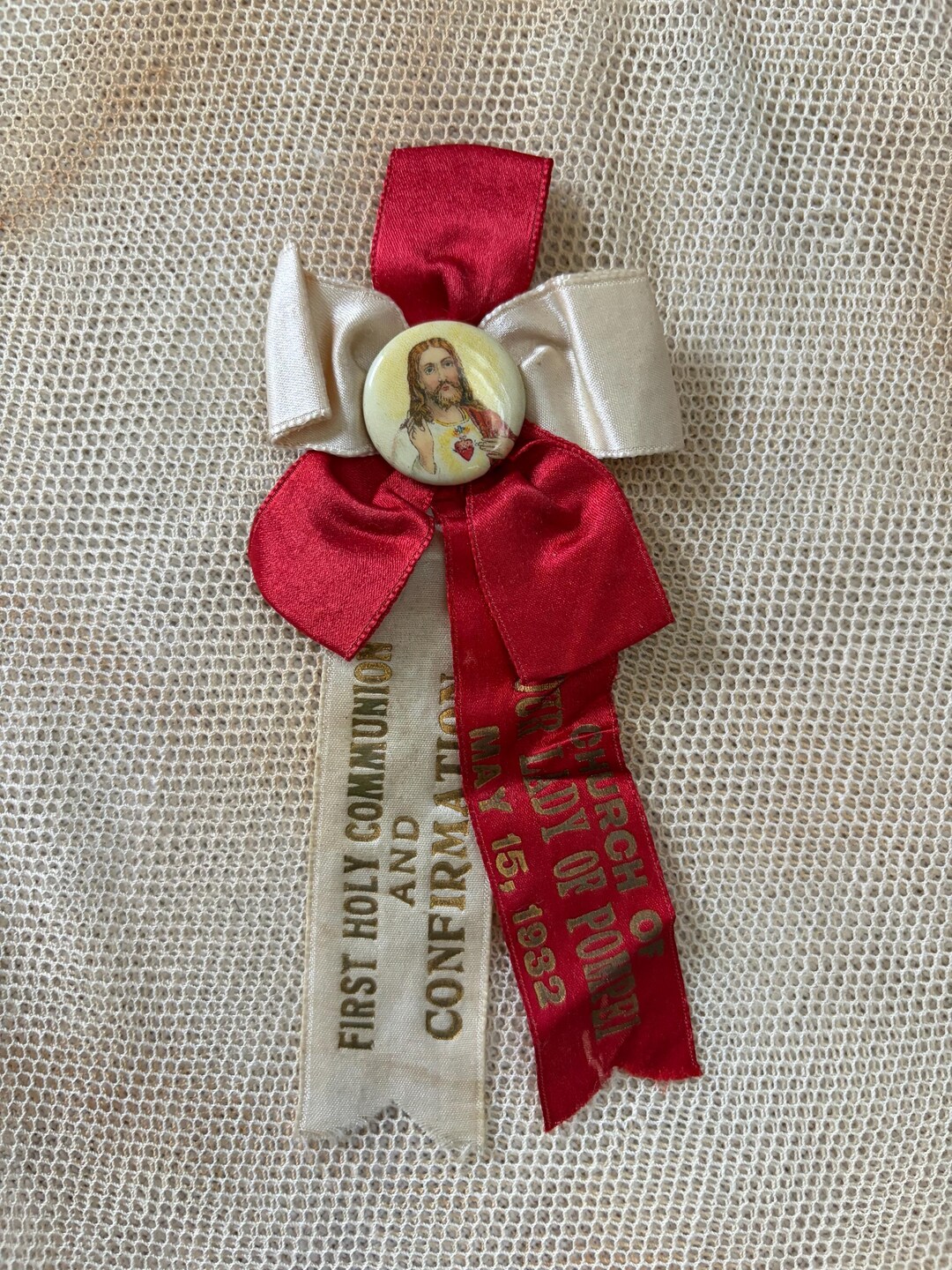 Vintage First Holy Communion Ribbon - Etsy