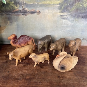 Vintage Celluloid Animal Toy Lot