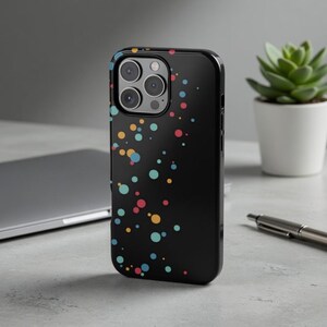 Colorful Polka Dot Phone Case – Abstract Bubble Protective Cover