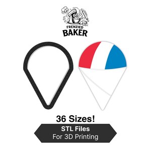 Snow Cone Cookie Cutter STL Files — 36 3D Print Files Included — Shaved Ice Cutter for Cakes Fondant Clay — Digital Download