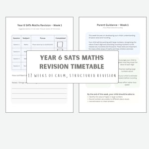 Herziening lesrooster wiskunde jaar 6 | Wekelijks studieplan (bewerkbare pdf)