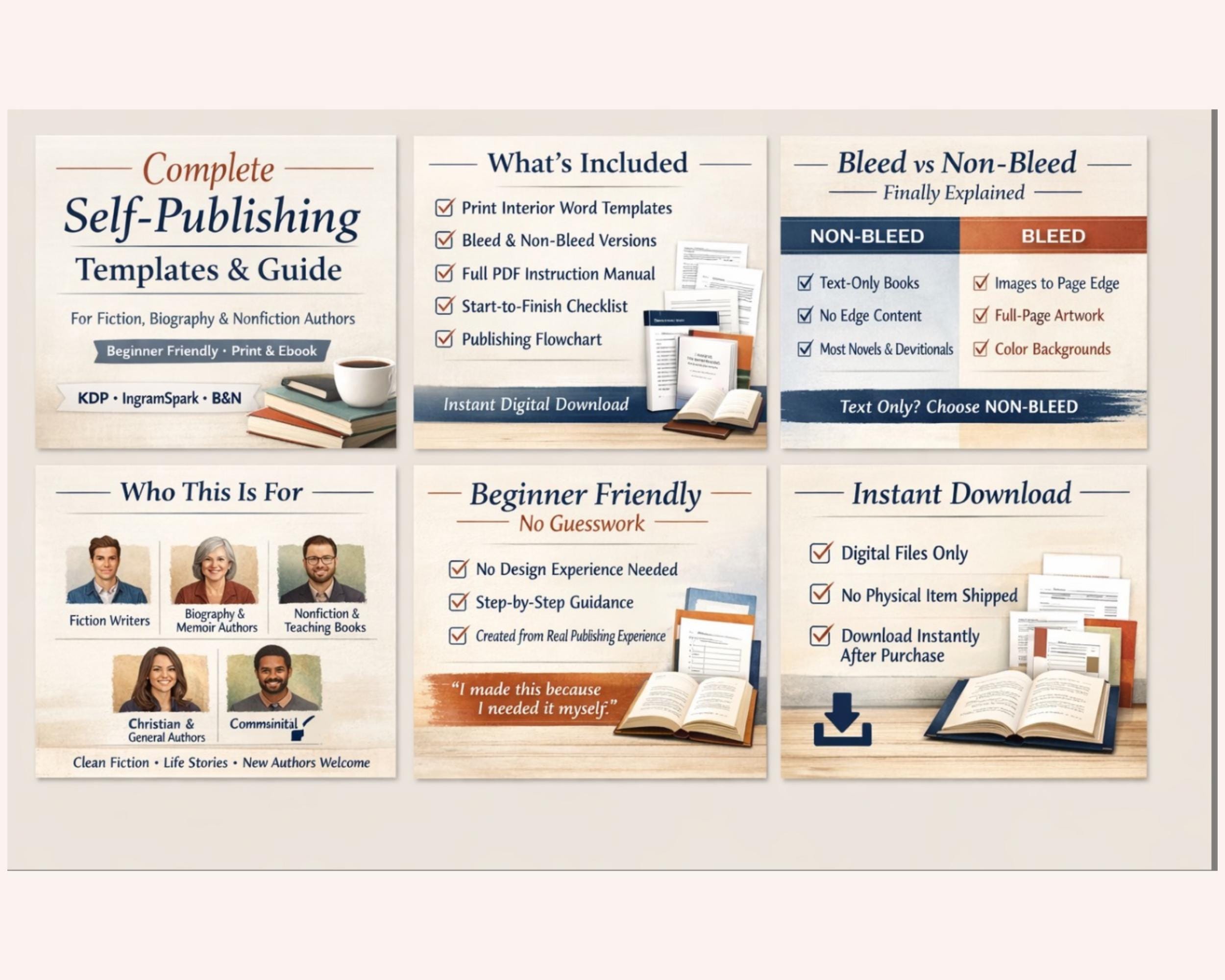 Book Interior Template Microsoft Word 6x9 5x8 5.5x8.5 – Print Ready ...