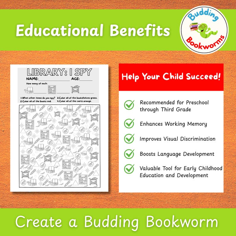 Ispy Library Program I Spy Library I Spy Game for Kids I Spy Afterschool Activity Seek and ...