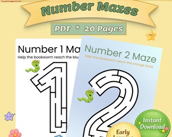 Number Maze Printable Preschool 123 Maze Worksheet Counting Activity for Toddlers Fine Motor & Early Math Printable