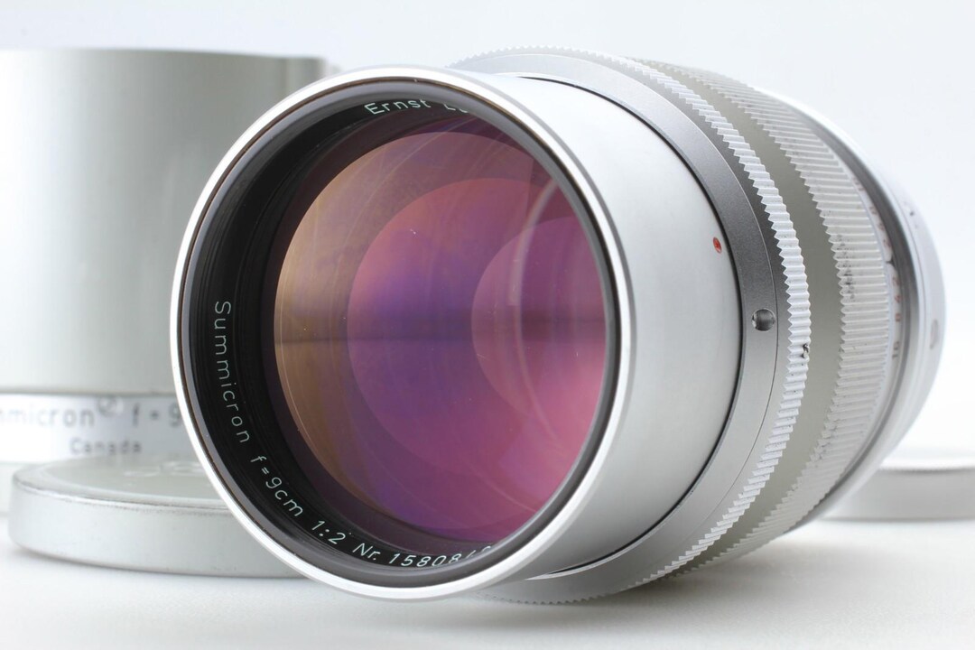 Cla'd [MINT W/ Hood] Leica Summicron 9cm 90mm F2 1st Canada Lens From ...