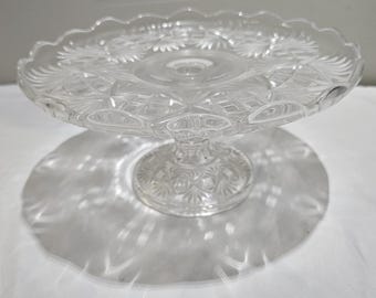 Clear Glass Cake Stand