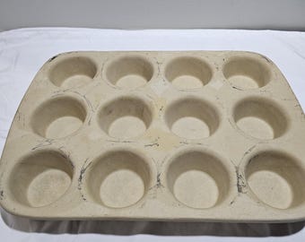 Molde para muffins de gres Family Heritage de Pampered Chef, 12 unidades