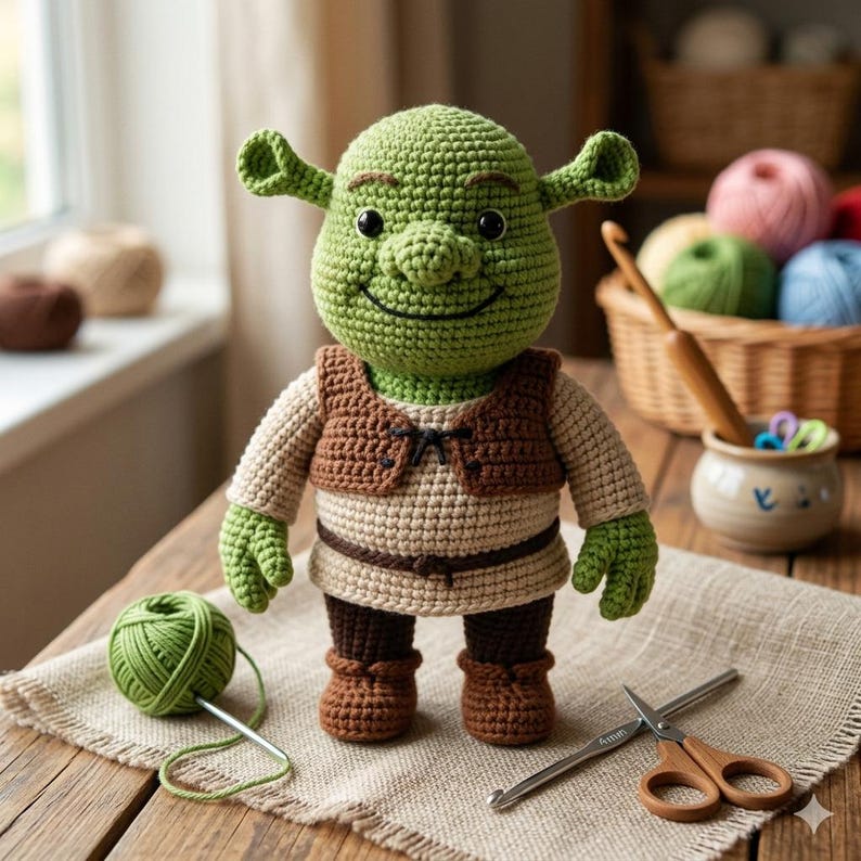 Shrek Crochet Pattern | Amigurumi Ogre PDF | Digital Download - Etsy