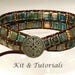 Jewelry making kit: Wrap bracelet kit with beads, supplies & beginner's step-by-step tutorial. "Deep Forest Mysteries".