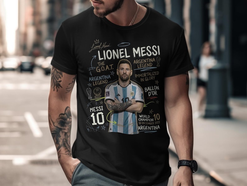 Messi PNG Shirt Design, Lionel Messi Comic Sublimation, Soccer Graphic Tee, Instant Download