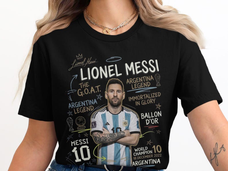 Messi PNG Shirt Design, Lionel Messi Comic Sublimation, Soccer Graphic Tee, Instant Download