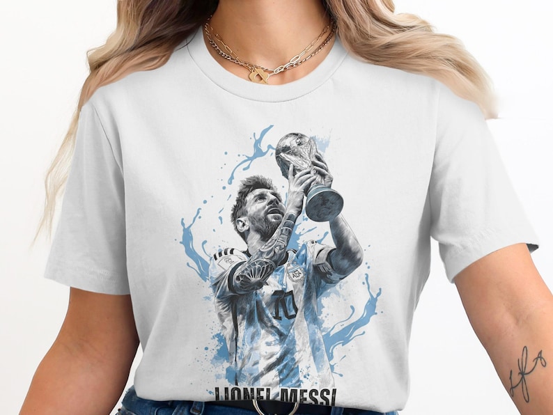 Messi PNG Shirt Design, Lionel Messi Comic Sublimation, Soccer Graphic Tee, Instant Download