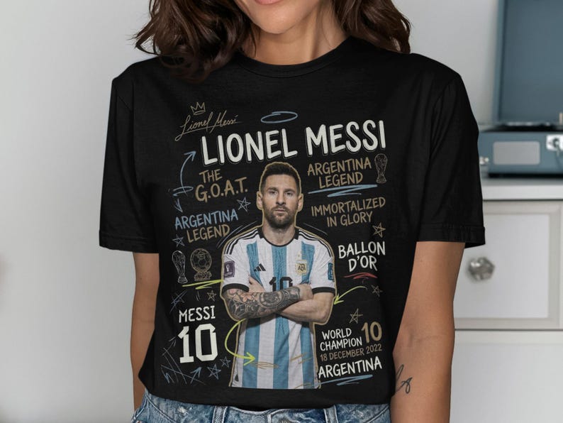 Messi PNG Shirt Design, Lionel Messi Comic Sublimation, Soccer Graphic Tee, Instant Download