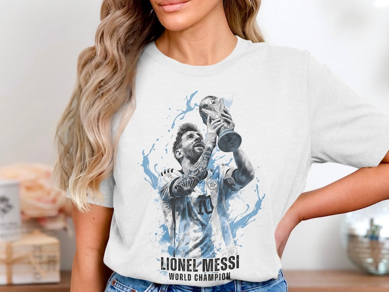 Messi PNG Shirt Design, Lionel Messi Comic Sublimation, Soccer Graphic Tee, Instant Download