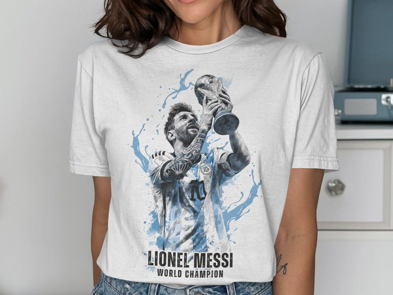 Messi PNG Shirt Design, Lionel Messi Comic Sublimation, Soccer Graphic Tee, Instant Download