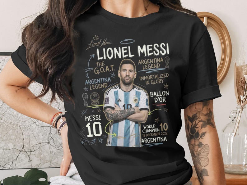 Messi PNG Shirt Design, Lionel Messi Comic Sublimation, Soccer Graphic Tee, Instant Download