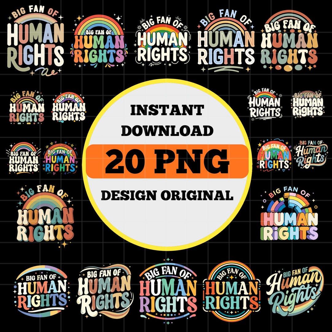 20 Retro Big Fan of Human Rights PNG, Equality Digital Download, Human ...