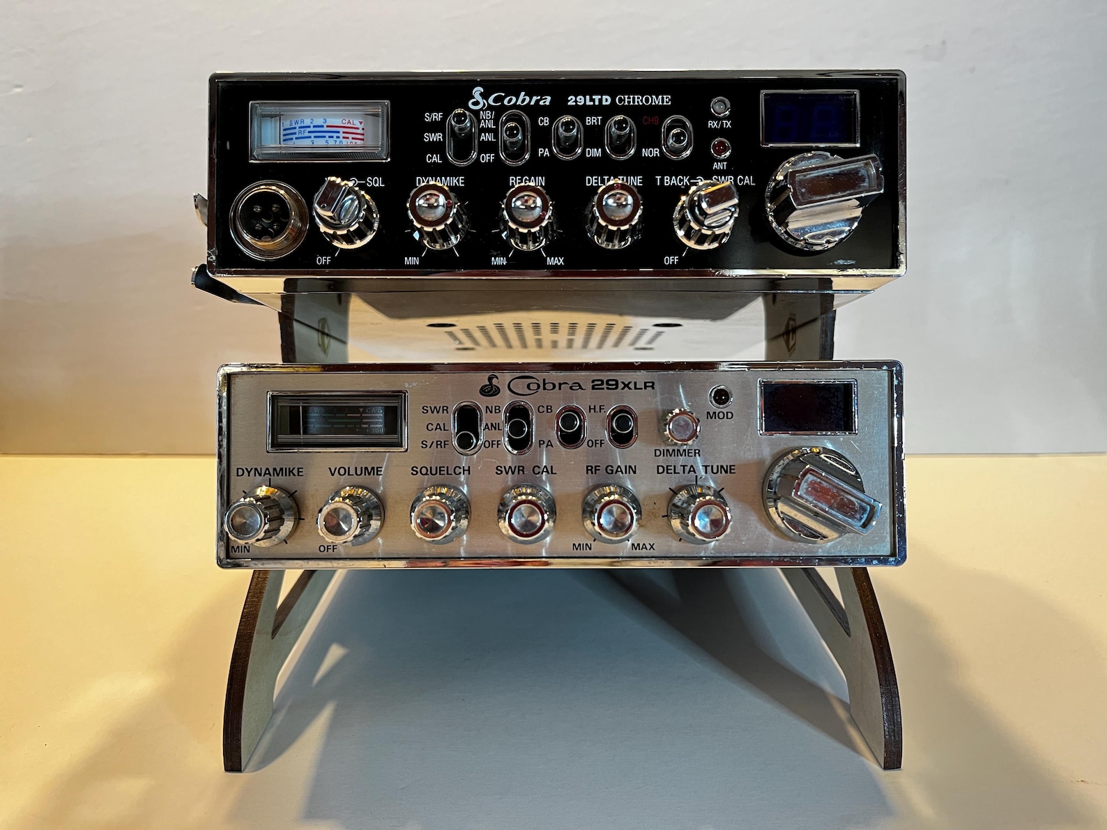 Ham CB Dual Mobile Radio Desktop Stand Set, Larger Size Holds 2 Radios ...