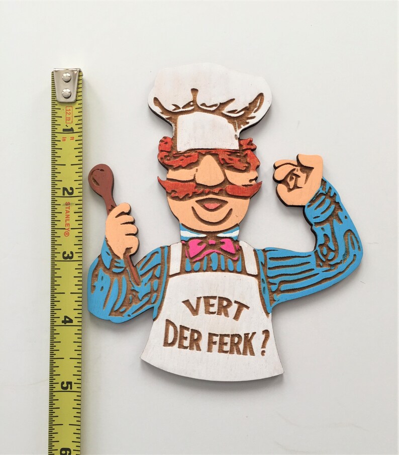 Vert Der Ferk Sign Wall Art Swedish Chef Etsy
