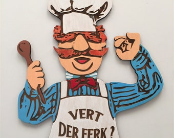 Vert Der Ferk Sign Magnet Wall Art Swedish Chef