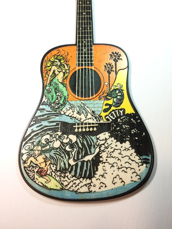 Longest Barrel Ride, Slightly Stoopid Guitar 23'', Laser Engraved