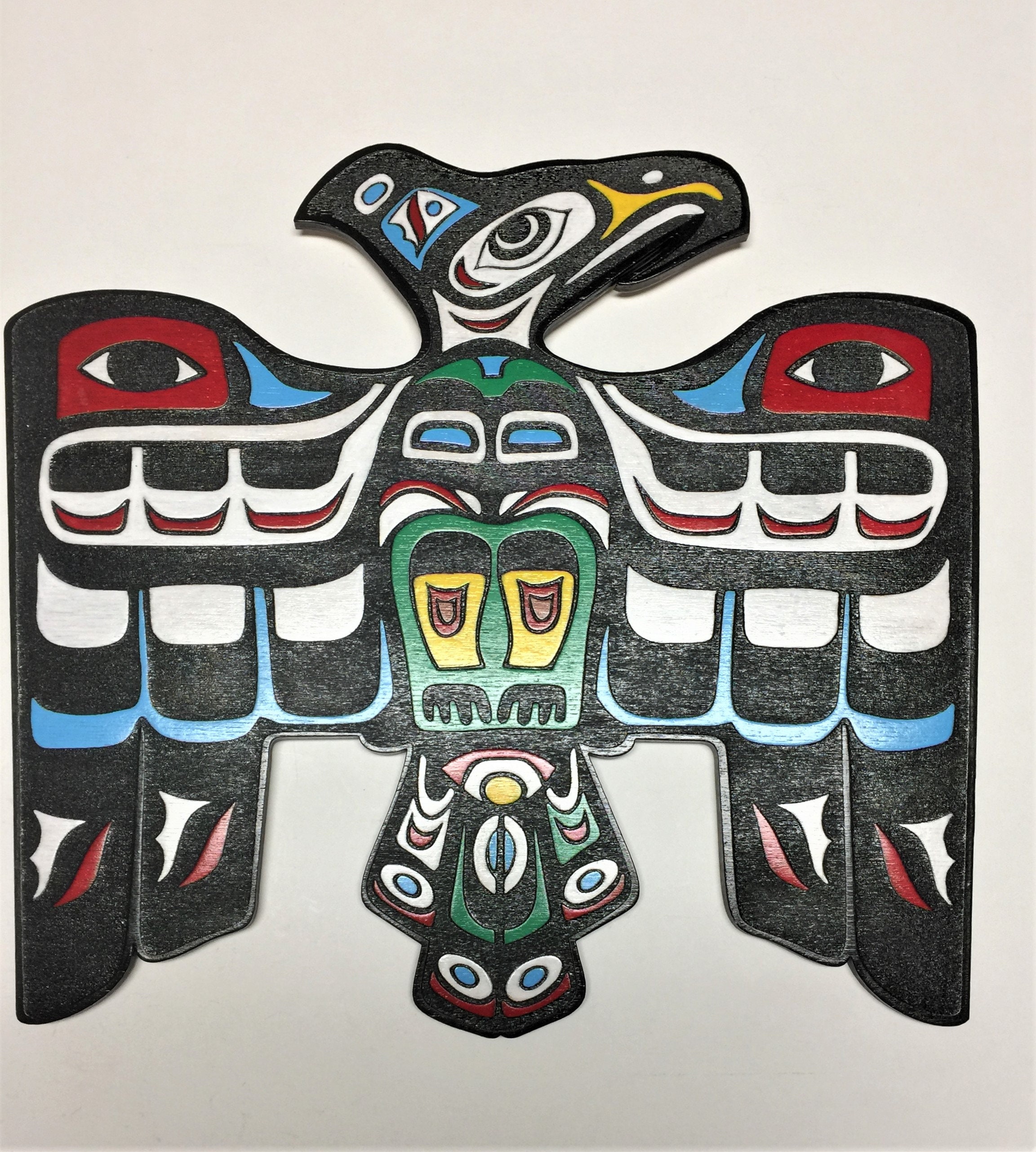 Eagle American Native Totem Style, Thunderbird Wall Hanger, Laser ...