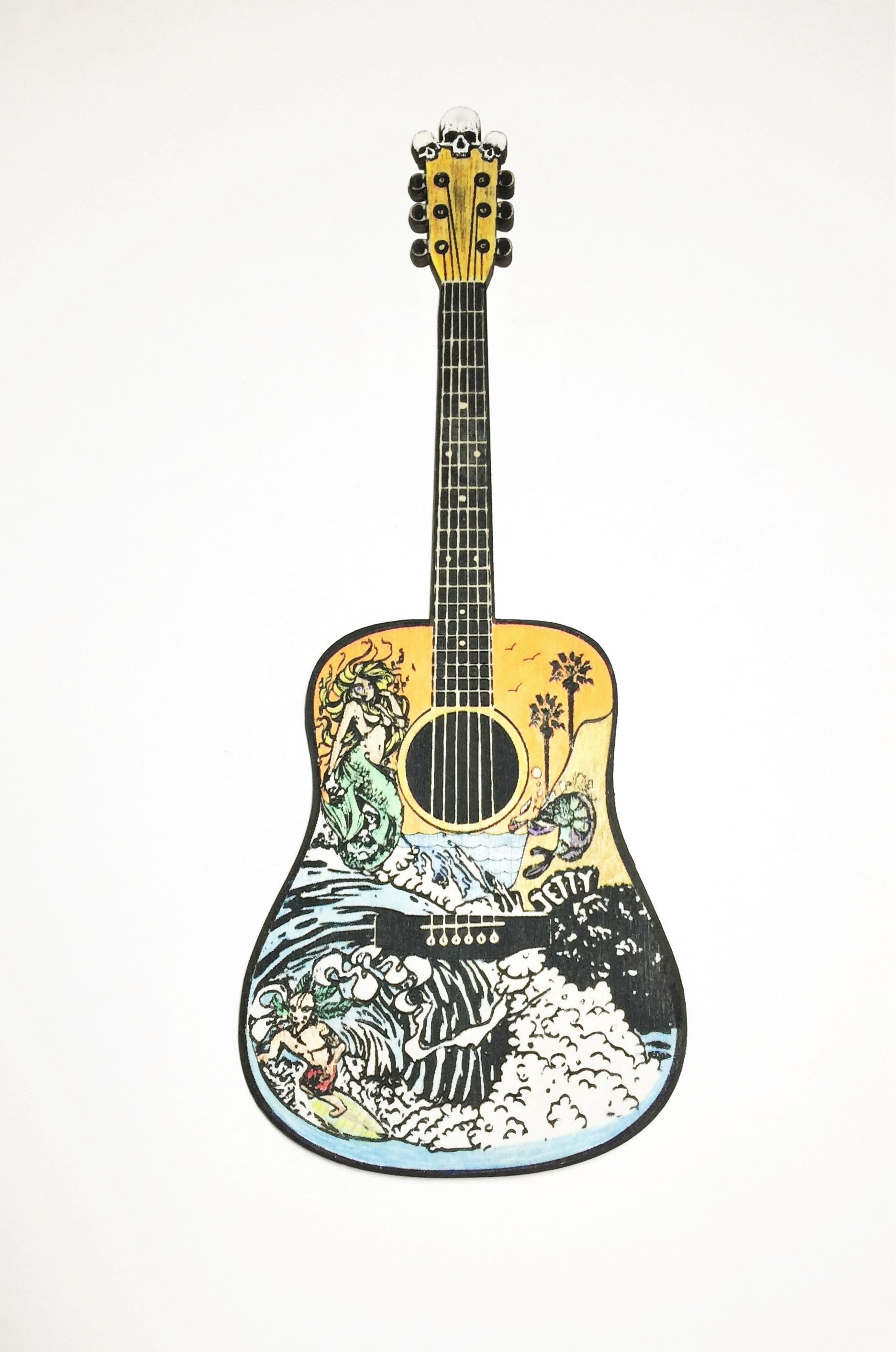 Longest Barrel Ride, Slightly Stoopid Guitar 12'', Laser Engraved