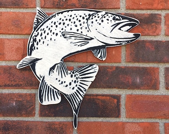 Rainbow Trout Fish Wall ART 12'' or 15''