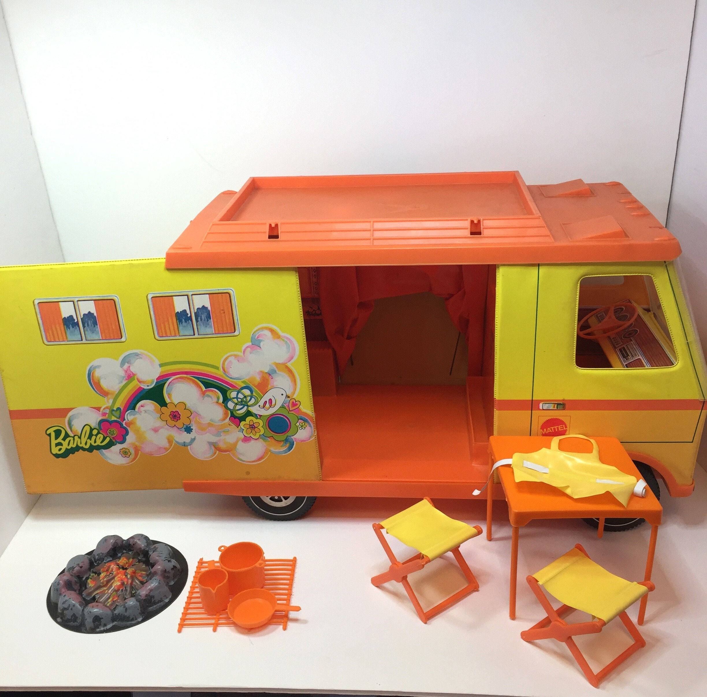 Yellow Barbie Camper Etsy
